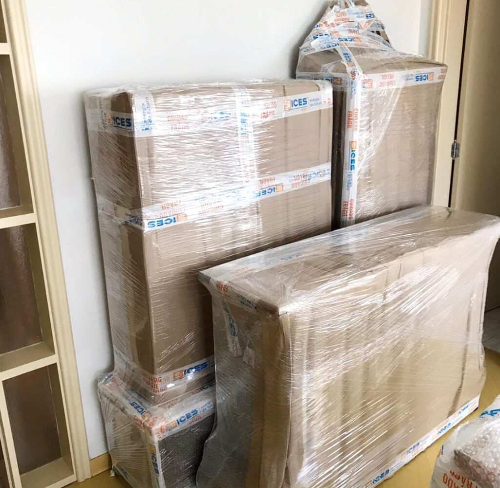 foto de caixas embaladas