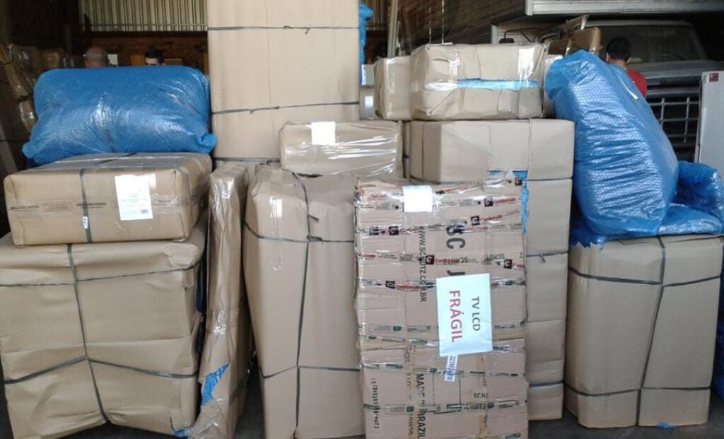 foto de mercadoria embaladas