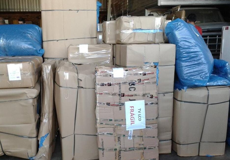 foto de mercadoria embaladas