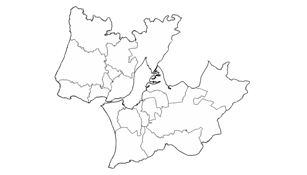 mapa lisboa e margem sul